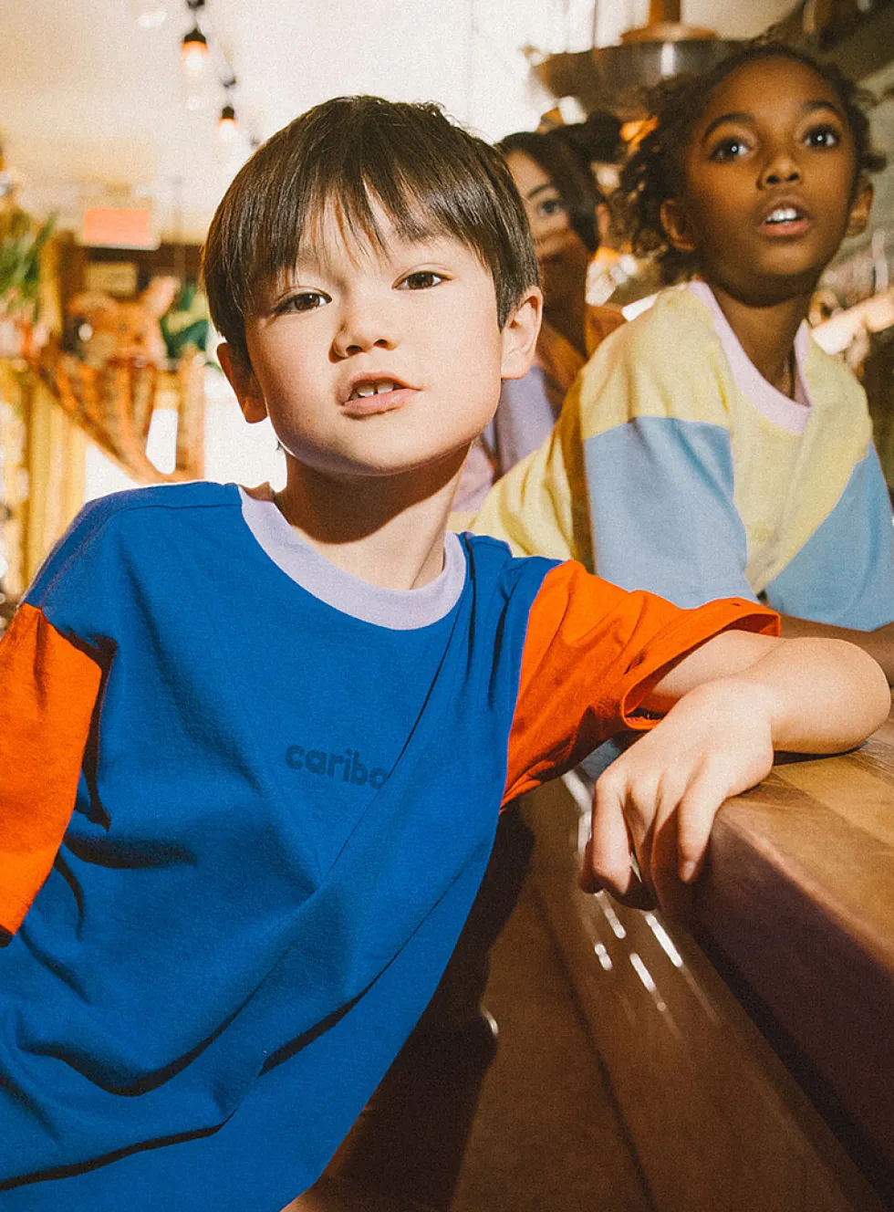 Organic cotton colour blocks T-shirt