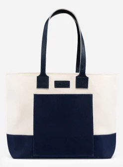 Organic cotton contrasting tote bag