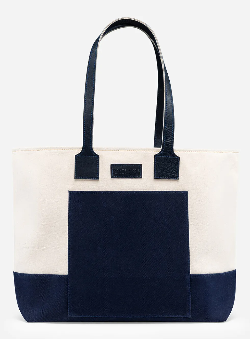 Organic cotton contrasting tote bag