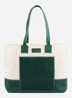 Organic cotton contrasting tote bag