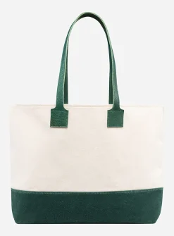 Organic cotton contrasting tote bag