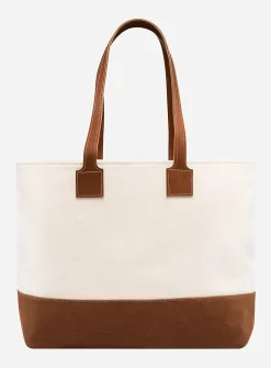 Organic cotton contrasting tote bag