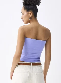Organic cotton double-layer tube top