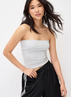 Organic cotton double-layer tube top