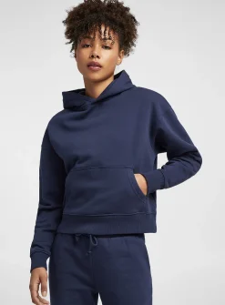 Organic cotton fleece jersey hoodie