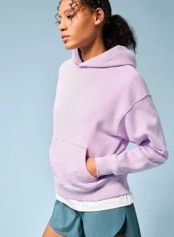 Organic cotton fleece jersey hoodie