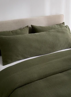 Organic cotton gauze body pillow sham