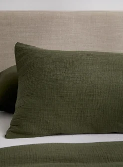 Organic cotton gauze body pillow sham