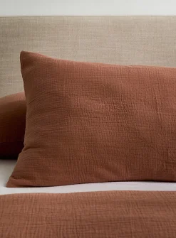 Organic cotton gauze body pillow sham