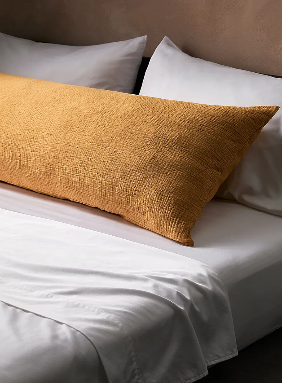 Organic cotton gauze body pillow sham