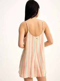 Organic cotton gauze buttoned dress