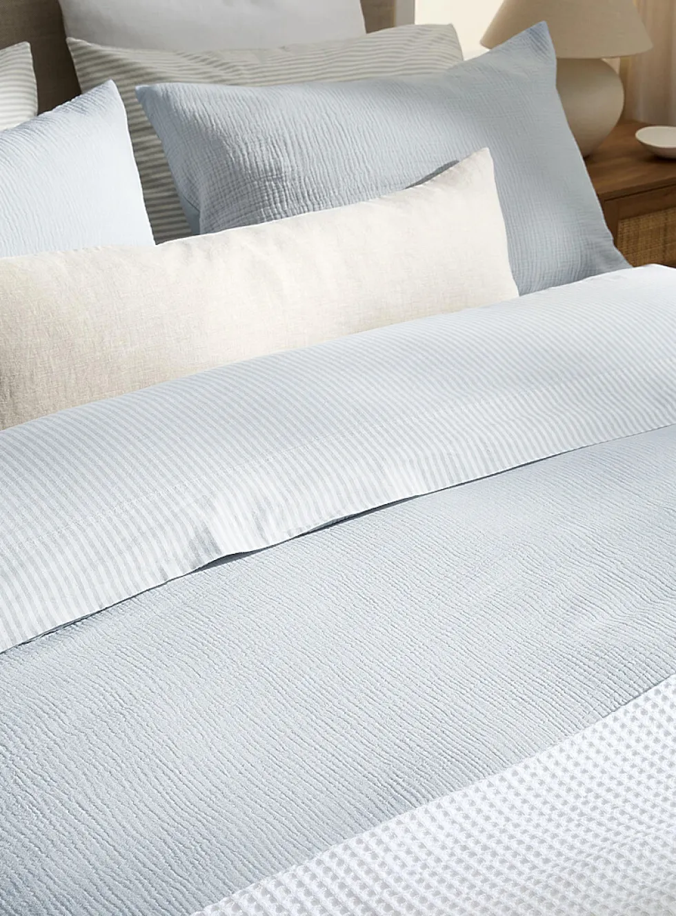 Organic cotton gauze duvet cover set