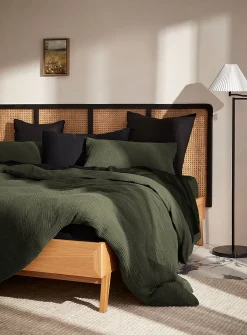 Organic cotton gauze duvet cover set