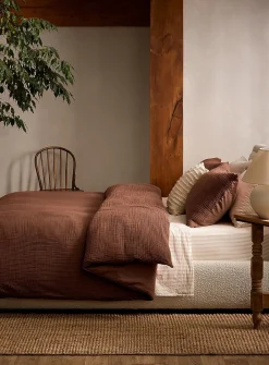 Organic cotton gauze duvet cover set