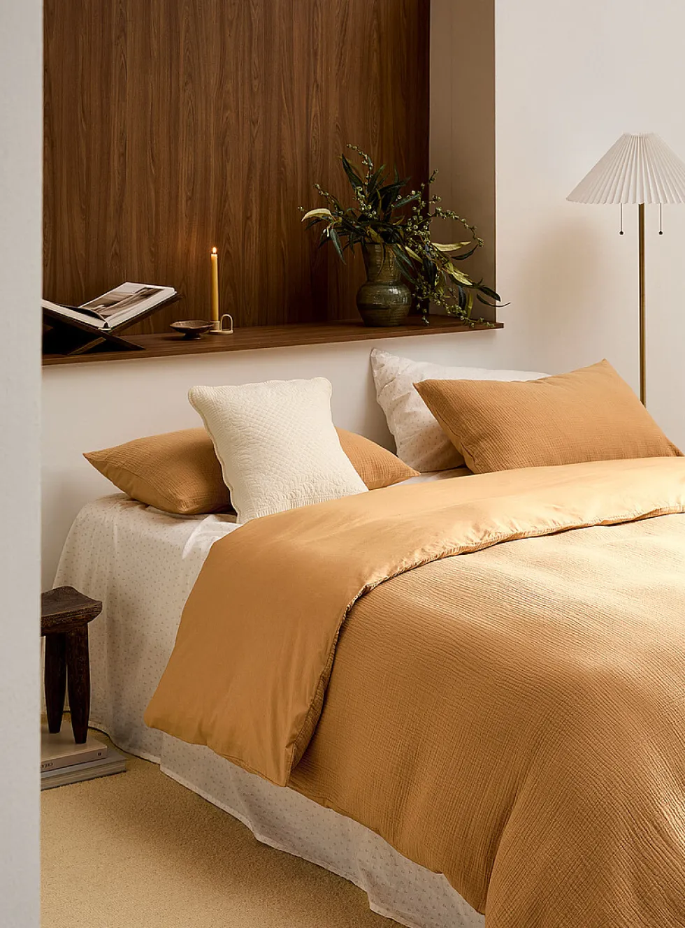 Organic cotton gauze duvet cover set