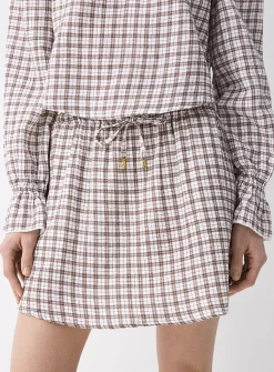Organic cotton gauze miniskirt