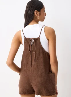 Organic cotton gauze romper