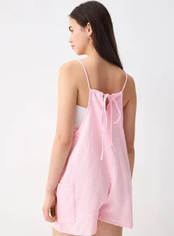 Organic cotton gauze romper