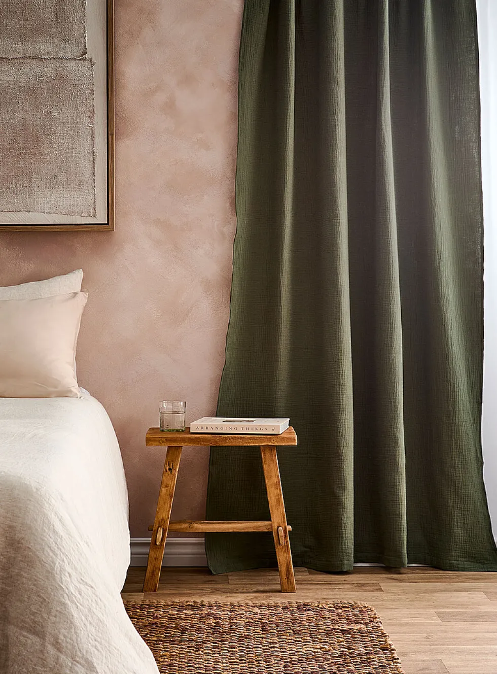 Organic cotton gauze sheer curtain