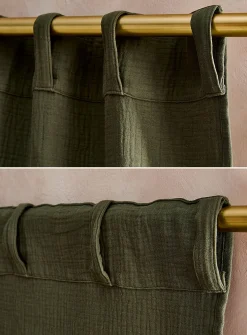 Organic cotton gauze sheer curtain