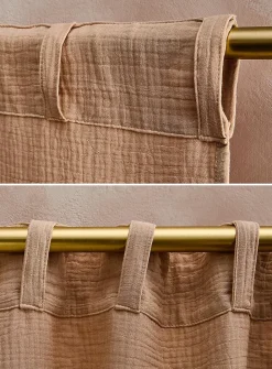 Organic cotton gauze sheer curtain