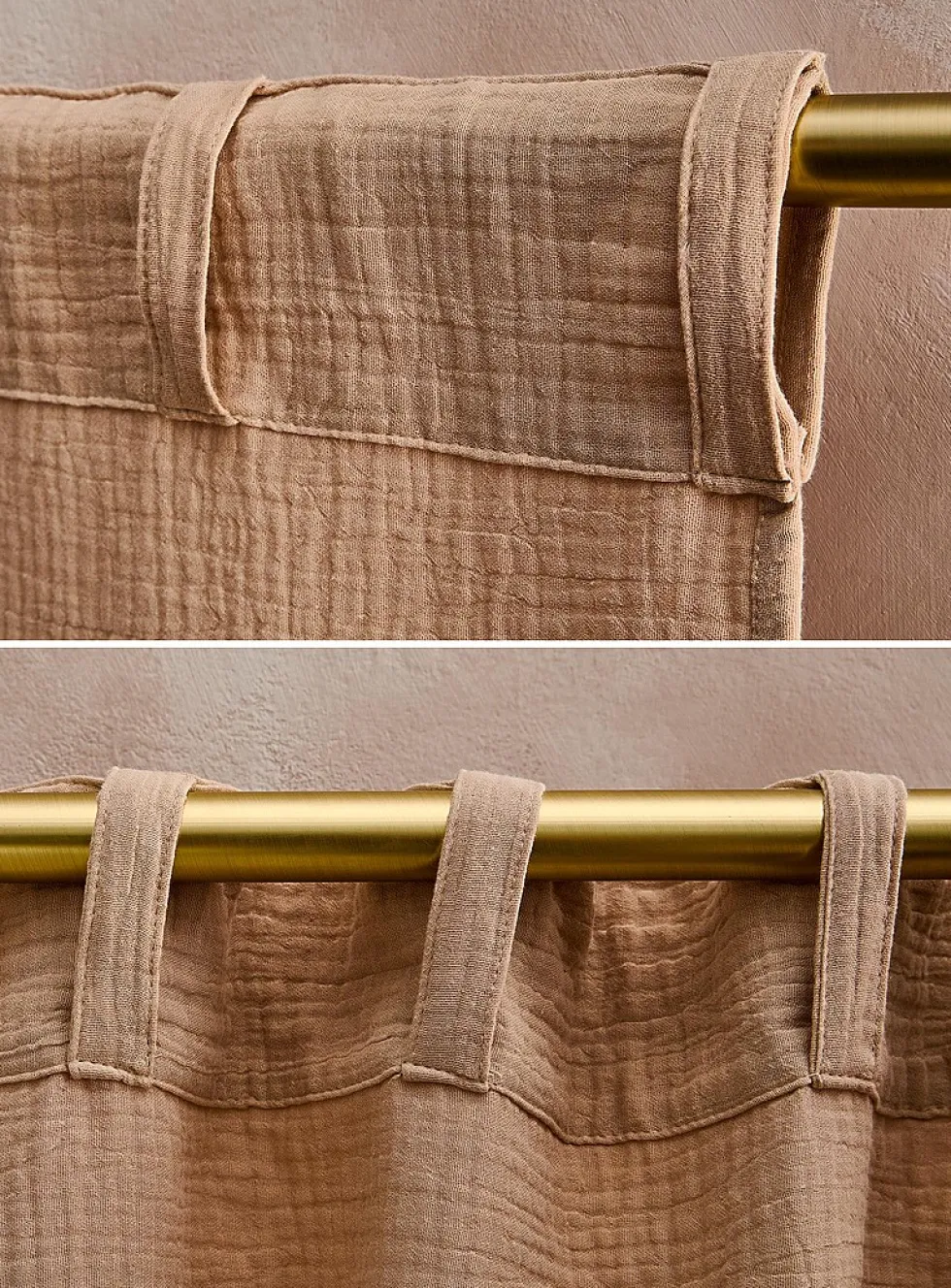Organic cotton gauze sheer curtain