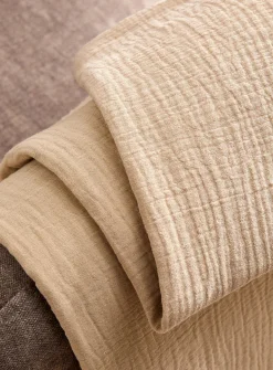 Organic cotton gauze throw