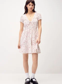 Organic cotton gauze tiered dress