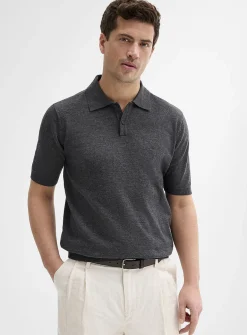 Organic cotton knit polo