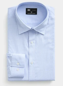 Organic cotton mini-gingham shirt