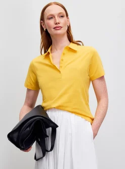 Organic cotton plain polo shirt