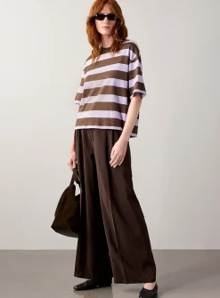 Organic cotton striped boxy T-shirt