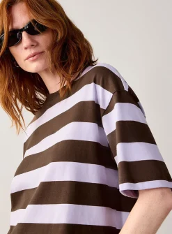 Organic cotton striped boxy T-shirt