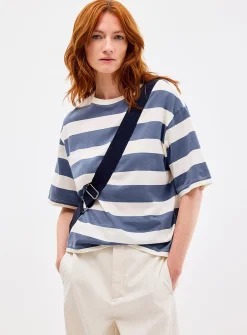 Organic cotton striped boxy T-shirt