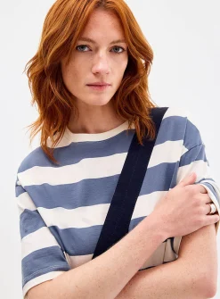 Organic cotton striped boxy T-shirt