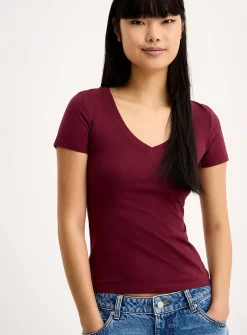 Organic cotton V-neck T-shirt