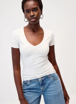 Organic cotton V-neck T-shirt