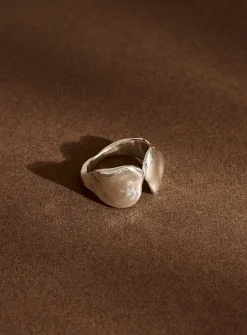Organic solid silver open ring