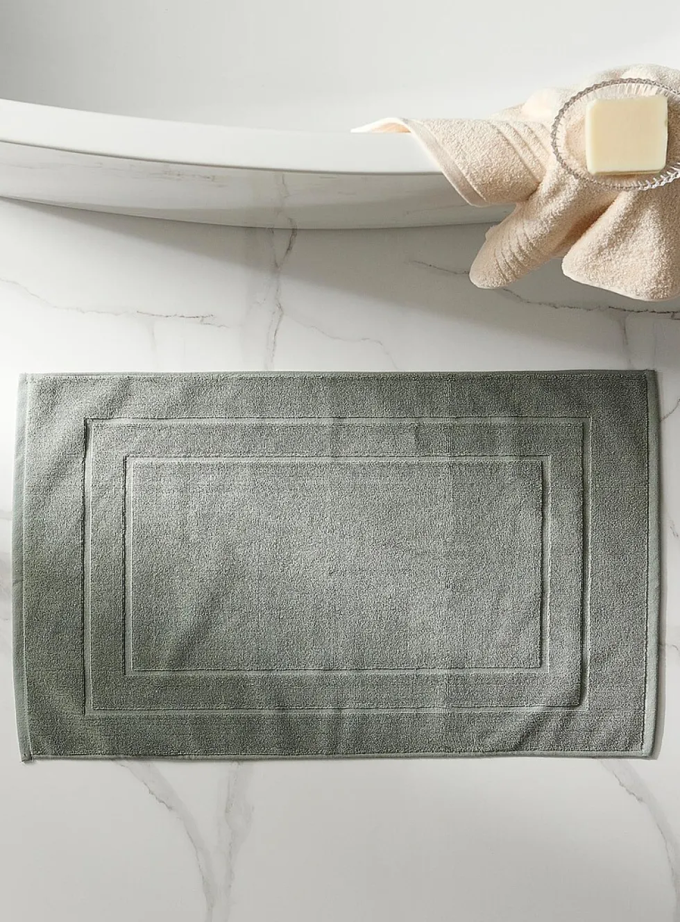 Organic Turkish cotton bath mat