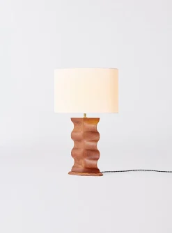 Origin walnut table lamp