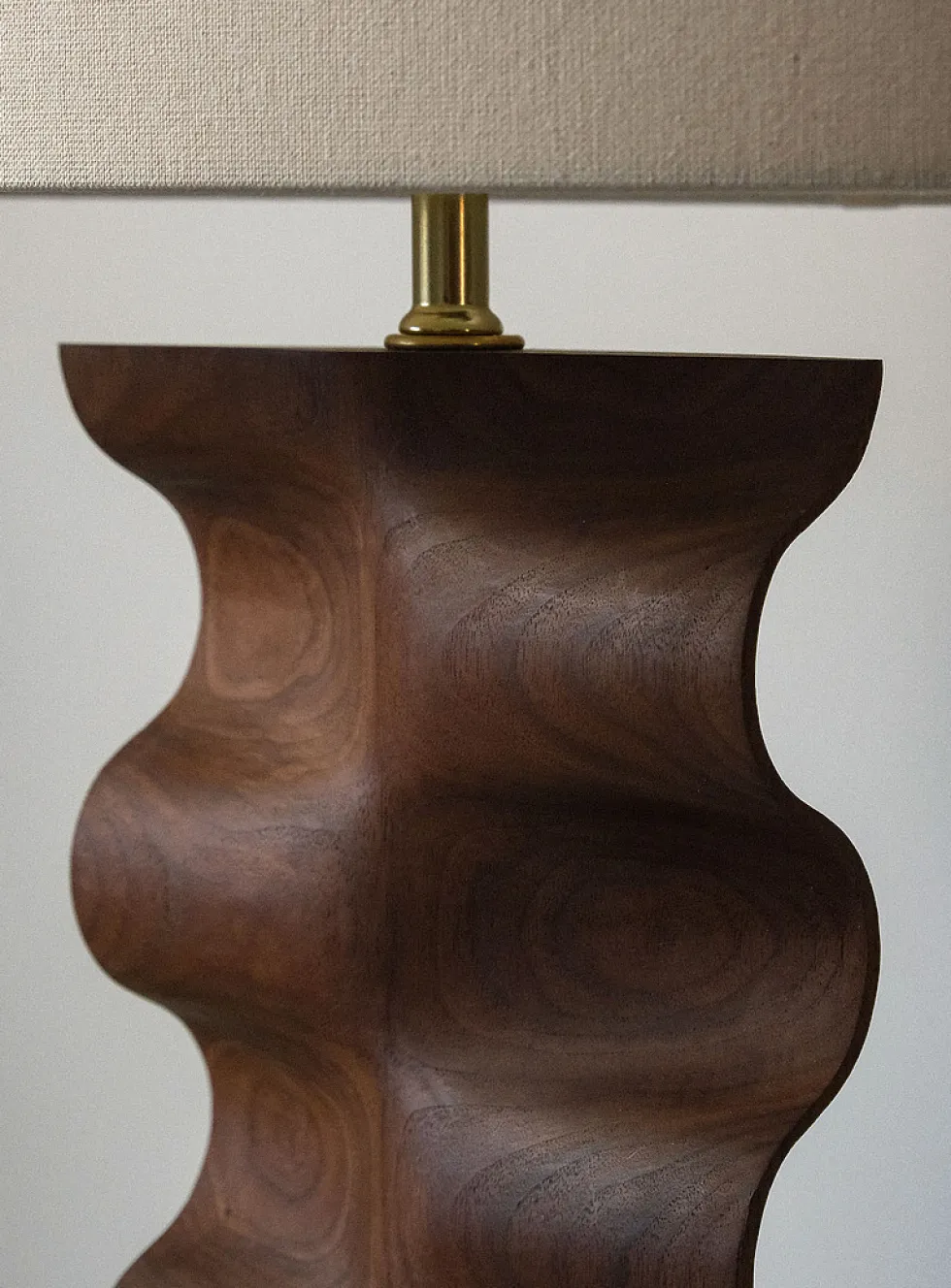 Origin walnut table lamp