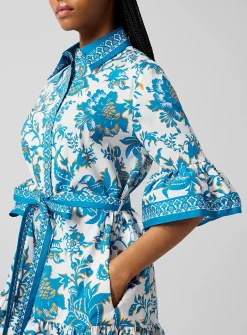 Ornamental flowers shirtdress