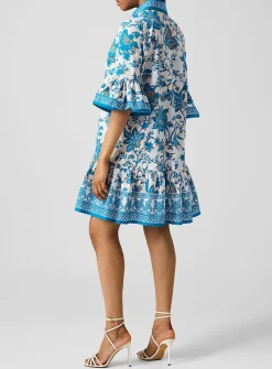 Ornamental flowers shirtdress