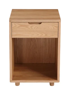 Osamu oak wood bedside table