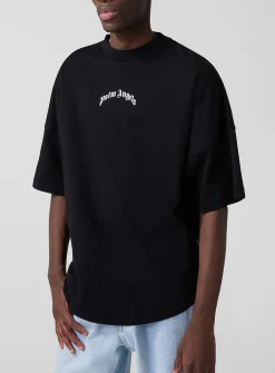 Oversized back-and-neck logo tee