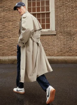 Oversized belted trench coat