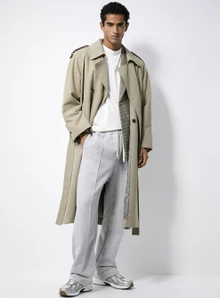Oversized belted trench coat