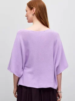 Oversized boxy-fit boat-neck sweater