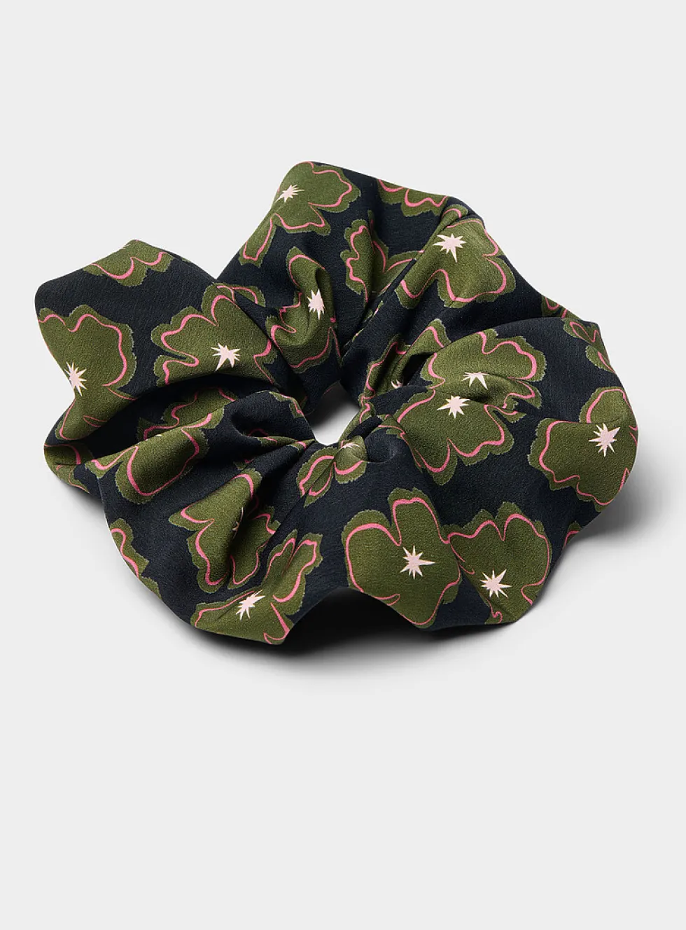 Oversized floral scrunchie
