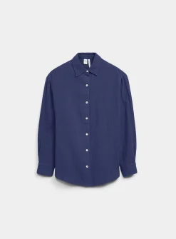 Oversized organic cotton gauze shirt